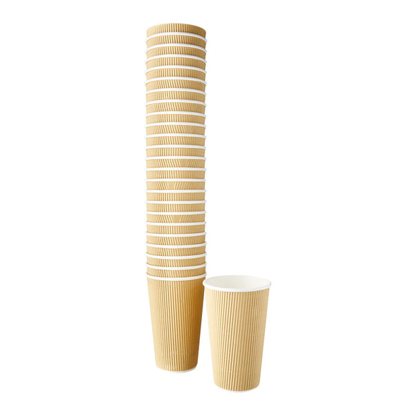 PLA Ripple Wall Cup 16 oz / 100 + 180 + 300 + 30 gsm Printed 2C