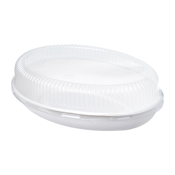 PET Dome Lid For Oval Burrito Bowl 26oz