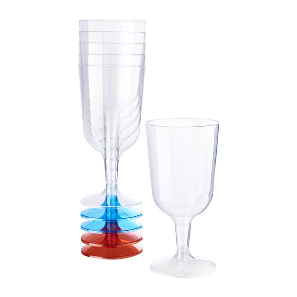 BF Wine Glass 180 ml - Assorted Colour Base 6 pcs
