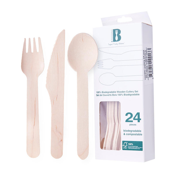 BF Birch Assorted Cutlery Box 24 pcs X 36